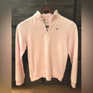 Vineyard Vines Light Pink Quarter-Zip Sweater